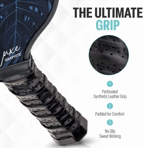 Miniatura 4 de Palms-O-Aces Carbon Fiber Pickleball Paddle – USAPA Approved 16mm T700 Graphite Paddle with Textured Spin Surface Lightweight Carbon Fiber Palmas