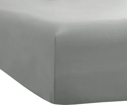 Miniatura 3 de Sfoothome Sábana Bajera Gris Tamaño Individual con Bolsillo Profundo, Libre de Arrugas - Sábana de Microfibra Cepillada con Bolsillo Profundo