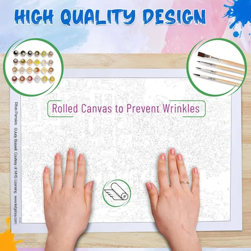 Miniatura 9 de Ledgebay Kit de pintura por números para adultos, lienzo sin marco para principiantes a avanzados, kit de pintura por números, los kits incluyen