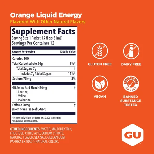 Miniatura 3 de GU Gel energético líquido energético energético con carbohidratos complejos, vegano, sin gluten y sin lácteos, energía sobre la marcha