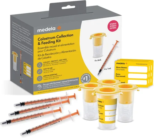 Medela Kit de recolección y alimentación de calostro, incluye colectores de calostro y jeringas de alimentación oral, recoge, almacena y alimenta,