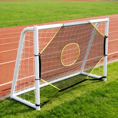 Miniatura 8 de Red de objetivo de portería de fútbol con 7 zonas brillantes de puntuación, ayuda de entrenamiento de tiro de fútbol, accesorio