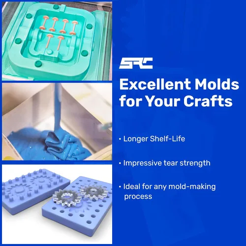 Miniatura 3 de Cast-a-Mold 30TF RTV - Resina epoxi de silicona líquida, 2 partes, kit de fabricación y fundición de moldes de joyería y jabón, ideal para moldura