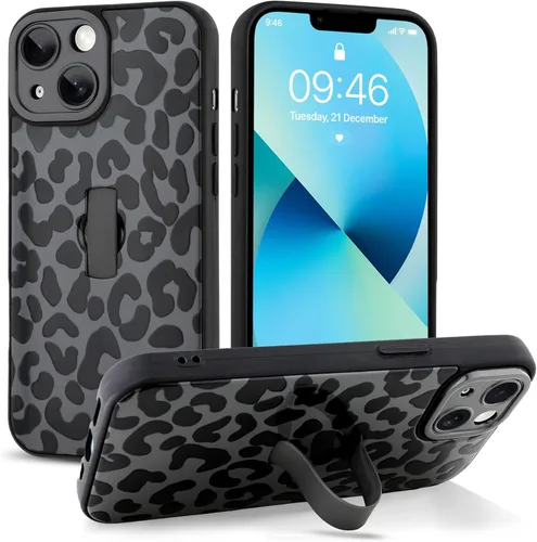 Miniatura 104 de Funda compatible con iPhone 17 Pro Max con correa de mano para los dedos, funda de teléfono con estampado de leopardo y guepardo para mujeres