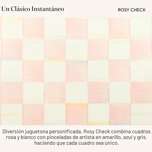 Miniatura 3 de MACKENZIE-CHILDS Soporte esmaltado para utensilios de cocina, para encimera, organizador de almacenamiento, cuadros rosados y blancos Rosy Check