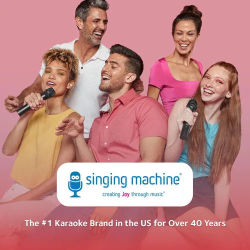 Miniatura 6 de Singing Machine Micrófono de karaoke inalámbrico para niños y adultos, micrófono de máquina de fiesta (negro) - Micrófono Bluetooth portátil de mano