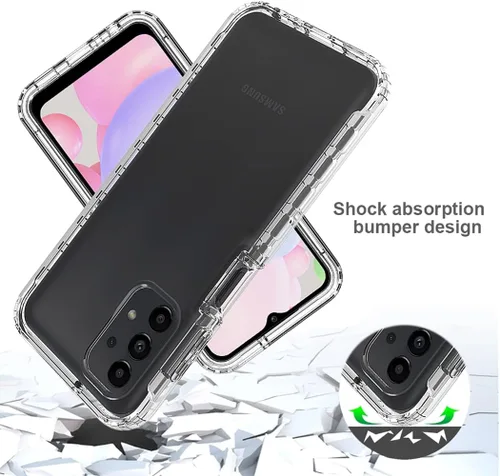Miniatura 7 de Funda para Samsung Galaxy A13 4G/A13 LTE 4G SM-A135F con protector de pantalla de vidrio templado, cuerpo completo transparente con protección