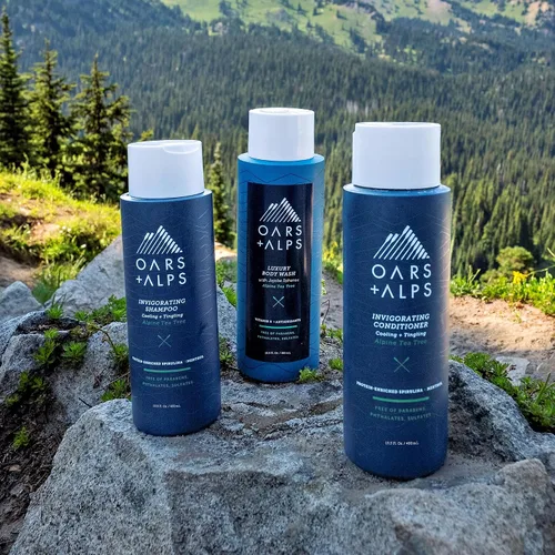 Miniatura 6 de Oars + Alps Champú para cabello sin sulfato para hombres y mujeres, champú para cabello infundido con hamamelis y aceite de árbol de té, nutritivo e