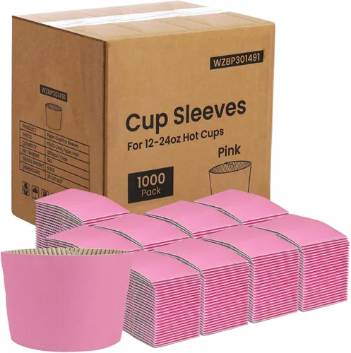 Miniatura 15 de FMP Brands Paquete de 50 fundas de papel de Navidad para tazas de café, fundas desechables de café navideñas para tazas de café desechables de 12