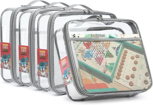 Miniatura 8 de Paquete de 4 bolsas organizadoras de almacenamiento de juguetes de 13.7 pulgadas de largo x 2.7 pulgadas de ancho x 9.7 pulgadas de alto. Negro