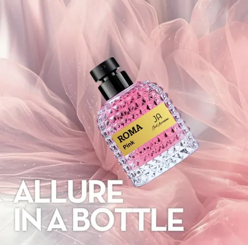 Miniatura 4 de ROMA PINK EDP Perfume Mujer – Aroma Floral Ámbar – Flor de Azahar, Base de Vainilla de Madagascar que emite un cálido aroma dulce – Elegante botella