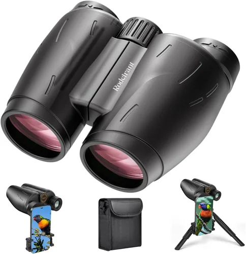 Binoculares de alta precisión de 25 x 30 para adultos con adaptador universal de teléfono, kit de trípode, perfecto para observación de aves,