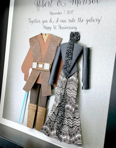 Miniatura 3 de Personalized Star Wars Padme and Anakin Wedding Gift Frame