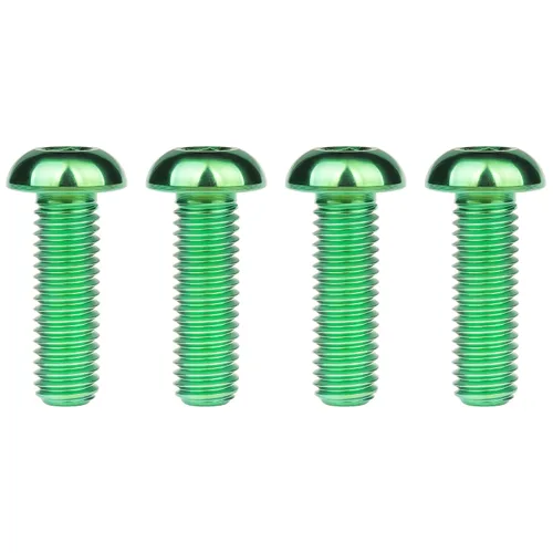 Miniatura 37 de Tornillos de cabeza de botón de titanio M8 15 20 25 30 1.378 in, paquete de 4 (M8x15mm, negro)