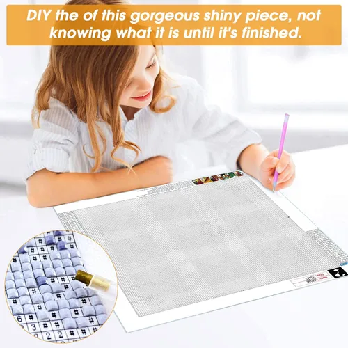 Miniatura 6 de LOMSIOY Kits de pintura de diamantes misteriosos 5D DIY Pintura al azar animal con diamantes Arte misterioso cuadrado completo taladro, bordado