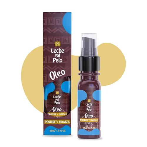 Leche Pal Pelo Rizado y ondulado - Aceite nutritivo Oleo para cabello y cuero cabelludo para cabello ondulado y encrespado - Restaura las puntas