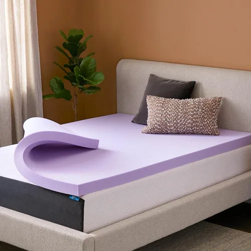 Miniatura 15 de Espuma viscoelástica de gel de 3 pulgadas para poner arriba del colchón, marca Lucid, Memory Foam, Azul Gel Azul
