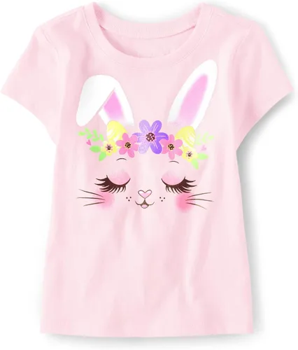 The Children's Place Baby Girls' and Toddler All Holidays,Birthdays Short Sleeve Graphic T-Shirts