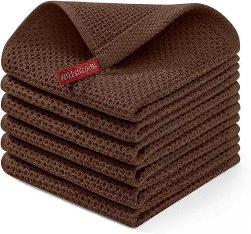 Miniatura 85 de Homaxy Paños de cocina de 100% algodón con tejido de gofre, ultra suaves, absorbentes, de secado rápido, 12 x 12 pulgadas, paquete de 6, amarillo