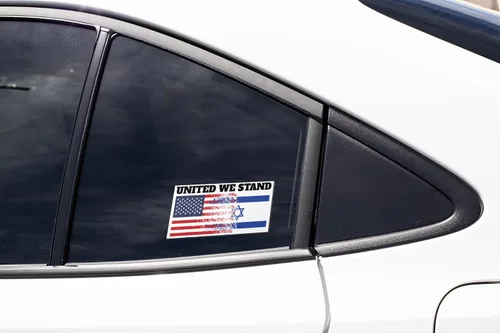 Miniatura 7 de United We Stand USA - Adhesivo con la bandera de Israel con adhesivo de bandera de Israel, varios tamaños