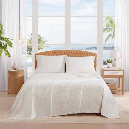 Miniatura 192 de Tommy Bahama - Juego de sábanas tamaño King, ropa de cama de percal 100% algodón con una sensación crujiente y fresca, sábanas con sábana bajera