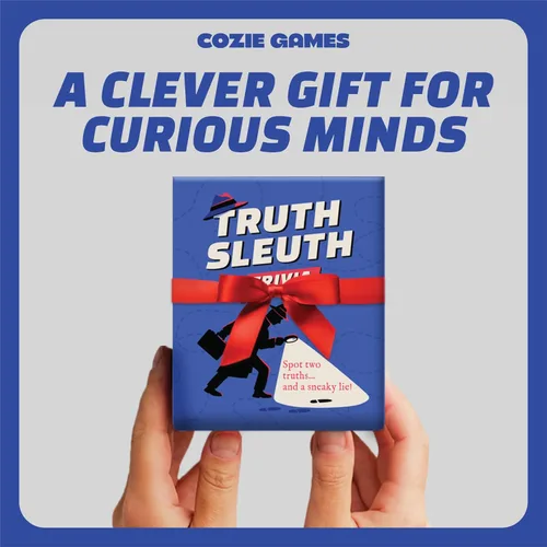 Miniatura 5 de Truth Sleuth Trivia Game, Two Truths and a Mie Style Trivia con 300 Cartas Laterales