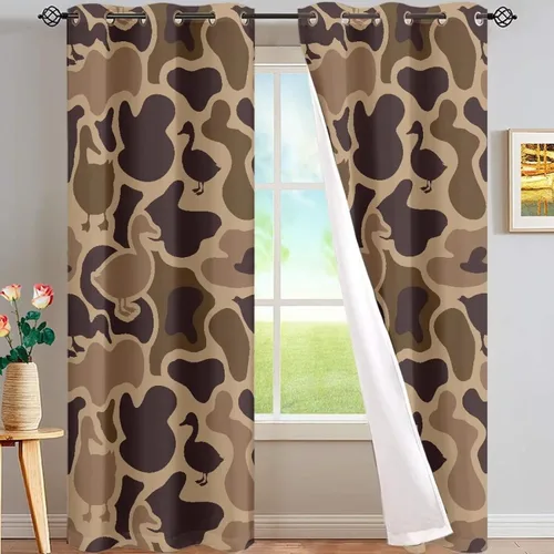 Miniatura 30 de Dreaweet African Tribal Blackout Curtains 63 Inch Long 2 Panels Set Bohemian Ethnic Geometric Grommet Top Thermal Insulated Curtains for Living Room