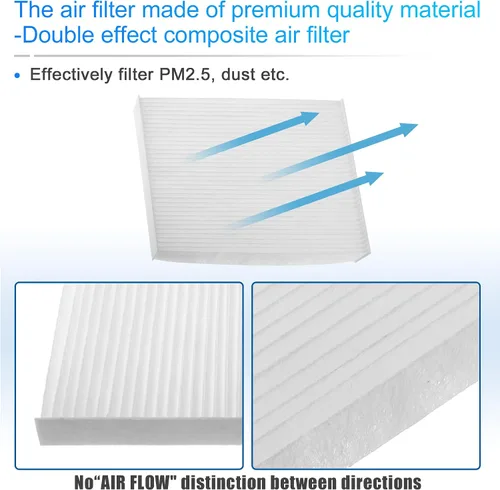 Miniatura 7 de X AUTOHAUX Filtro de aire de motor + filtro de aire de cabina para Kia Forte ForteKoup Forte5 2014-2018 Juego combinado de filtro de aire