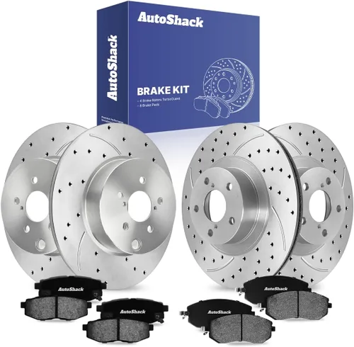 Miniatura 8 de AutoShack Rotores de freno delanteros y traseros, pastillas de freno de cerámica de repuesto para Subaru Impreza 2012-2014 2013-2015 XV Crosstrek
