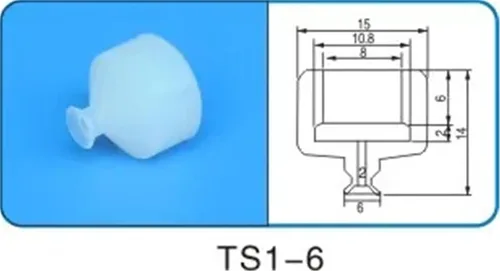Miniatura 2 de 10Pcs Robot accessories suction cup Silicone nozzle Industrial vacuum silica gel Powerful sucker Industrial suction nozzle(TS1-6)