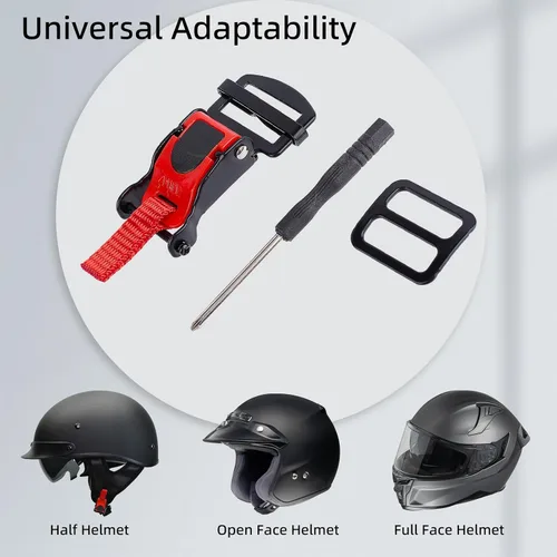 Miniatura 6 de NICENEEDED Adaptador de correa de barbilla para casco de trinquete, kit de hebilla de liberación rápida para casco, accesorios para casco