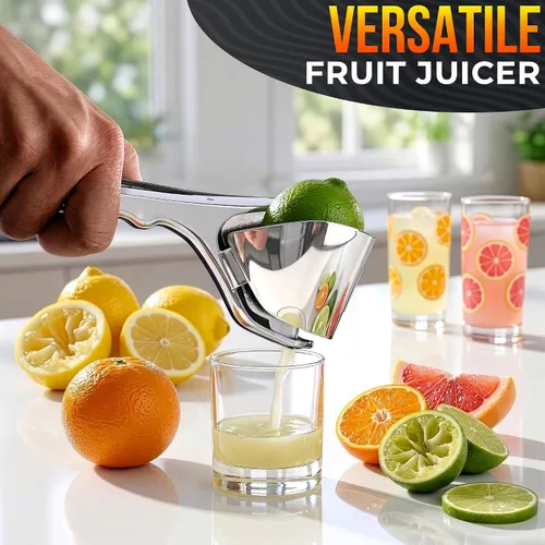Miniatura 7 de Exprimidor de limón de acero inoxidable, exprimidor manual de cítricos, recibe hasta la última gota, prensa delgada y plegable, resistente a