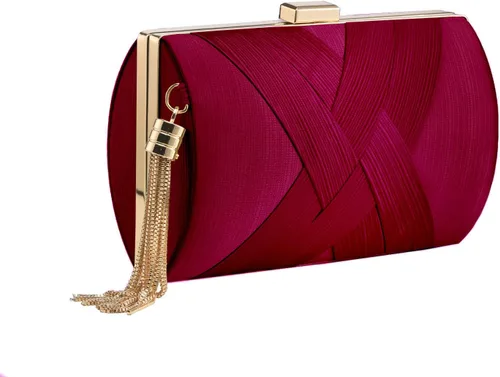 Miniatura 9 de Bolso de mano para mujer, bolso de mano de noche con borla, bolso cruzado y bolso de hombro para fiesta de noche de boda