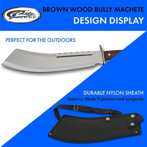 Miniatura 4 de SZCO Supplies Machete Bully de madera marrón de 18.25", 926948-BK
