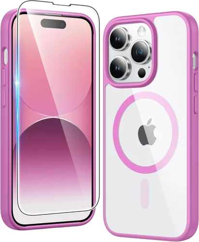 Miniatura 752 de FNTCASE Funda para iPhone 13 Pro-Max: Fundas magnéticas transparentes compatibles con Magsafe Slim anti amarillamiento protección contra caídas