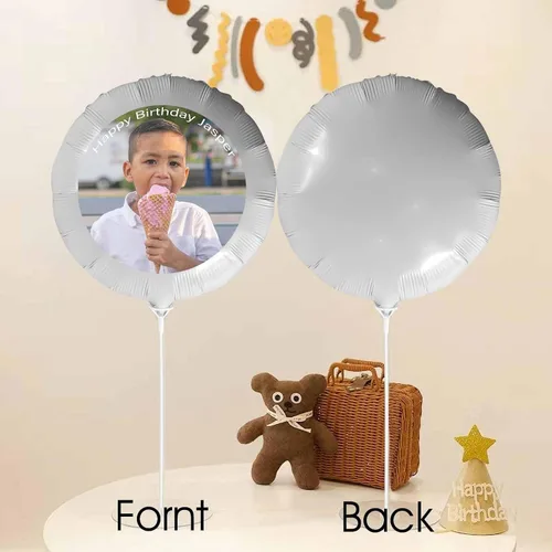 Miniatura 3 de Globo personalizado con cara, fotos personalizadas, globos de feliz cumpleaños, globos con nombre personalizado para regalos de fiesta de aniversario