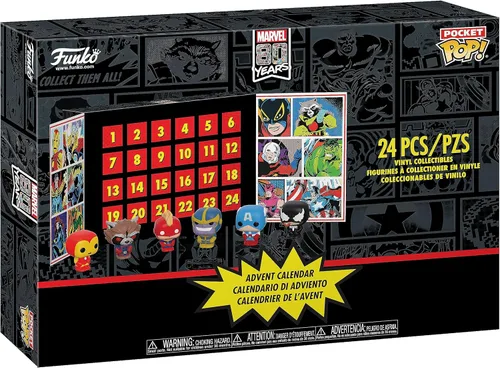 Miniatura 3 de Calendario de adviento Funko: 80 aniversario de Marvel, 24 piezas