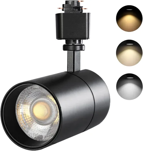 VANoopee Cabezales de iluminación de pista de 3 colores en 1 de 20 W H, regulables, sin parpadeo, accesorios de iluminación LED brillantes para