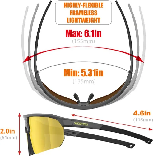 Miniatura 2 de Q217 HD Gafas de sol polarizadas para mujeres y hombres, ciclismo, correr, pesca, senderismo, golf, béisbol, voleibol, deportes al aire libre, Q217