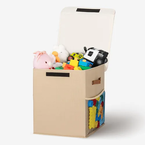 Miniatura 10 de Caja de almacenamiento grande de juguetes de 40 litros con tapa, caja grande de juguetes para niños, niñas y niños, cuarto del bebé y sala de estar