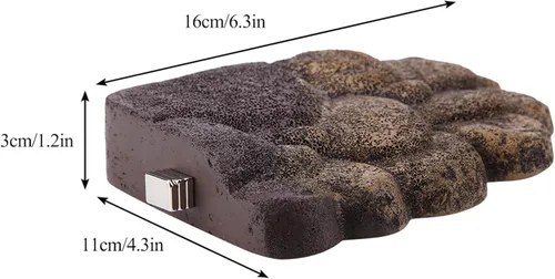 Miniatura 3 de HEEPDD Tortuga, tortuga flotante de simulación de tortuga flotante corteza de resina hábitat rocas con imán para decoración de piedra de acuario