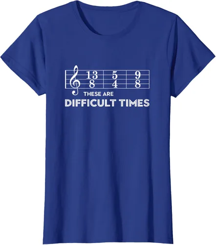 Miniatura 84 de Musician - Camiseta con texto en inglés "These are Difficult Times", talla S