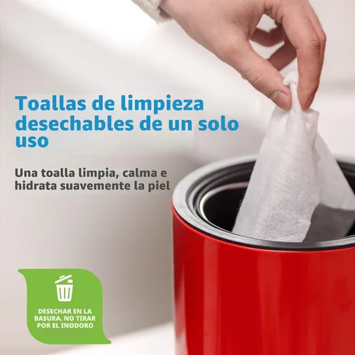 Miniatura 6 de Toallitas húmedas de limpieza personal FitRight Aloe Quilted Heavyweight, sin perfume, 576 unidades, 8 x 12 pulgadas, toallitas grandes para adultos