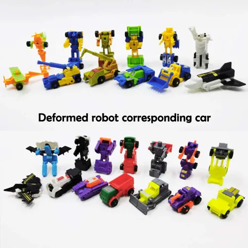 Miniatura 6 de Morphing Robot - Vehículos de juguete de construcción, mini vehículos de tracción para niños, juego de 16 figuras de acción, suministros de fiesta