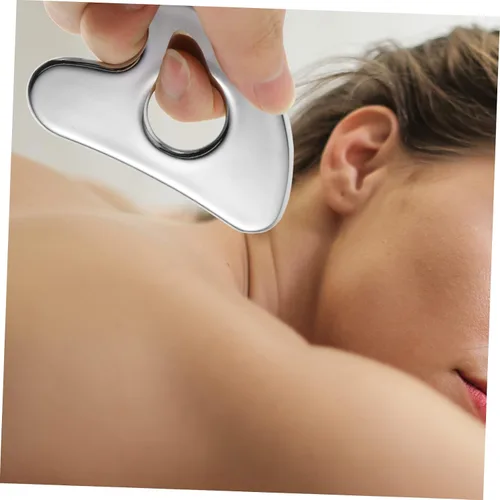 Miniatura 3 de Beavorty Tabla de raspado de metal, accesorio de masaje, raspador facial para el hogar, masajeador de cuello, hombro, brazo, raspador de pies
