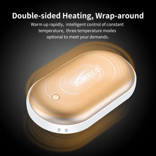 Miniatura 2 de Karecel - Calentador de manos recargable, calentador de manos eléctrico de 5200 mAh de doble cara con calentamiento instantáneo, banco de energía