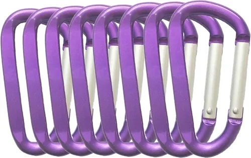 Miniatura 19 de LESHIRY Mosquetón grande de 3 pulgadas en aluminio, forma D, Premium, duradero, con clip para llavero, gancho de anillo en D, accesorios para 2