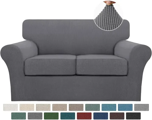 Miniatura 29 de Turquoize 2 fundas para sillas de sala de estar, funda de sofá con fundas de cojín individuales, funda de muebles para sillas (silla, beige biscotti)