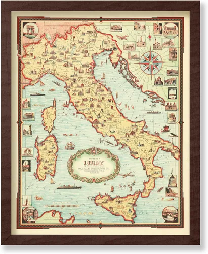Miniatura 44 de Monem Art Mapa Monumental Vintage de Florencia Impresión - Póster de Viaje Retro - Arte de Italia - Gran Regalo para Hombres, Mujeres, Amantes