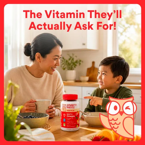 Miniatura 7 de SmartyPants Gomitas multivitamínicas para niños, fórmula mejorada: Omega 3 (DHA/EPA), vitaminas D3, C, B12, B6, vitamina A, K y zinc, sin gluten